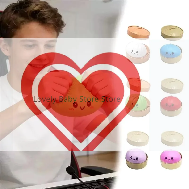 【BS】Simulation Flash Dumpling Pressure Ball Slow Rebound Baozi Modeling Soft Squeeze Decompression Dough Stress Relief Toy