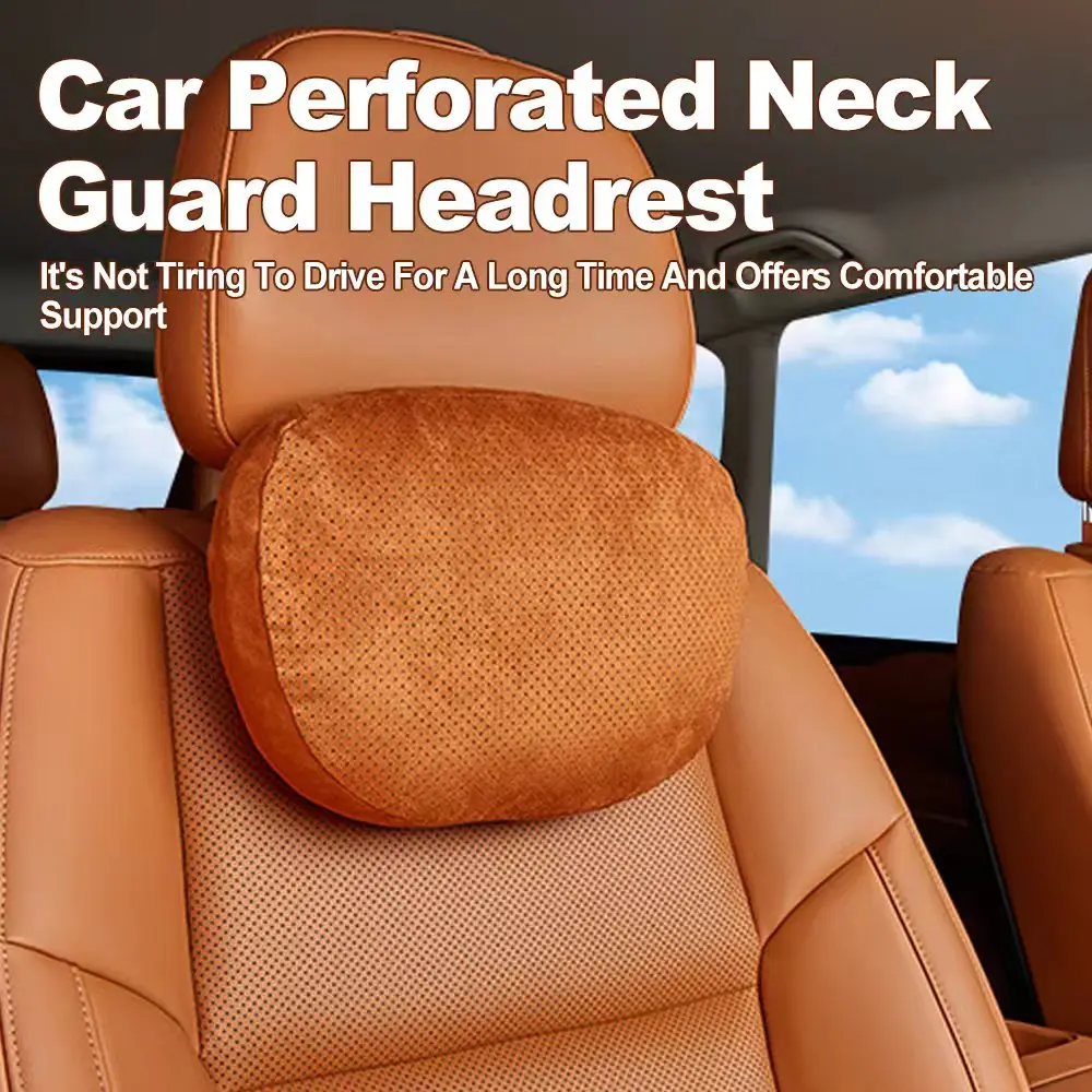 

Car Headrest Universal Adjustable Soft car Neck Support Pad Simple Breathable Perforated Headrest Automobile Supplies