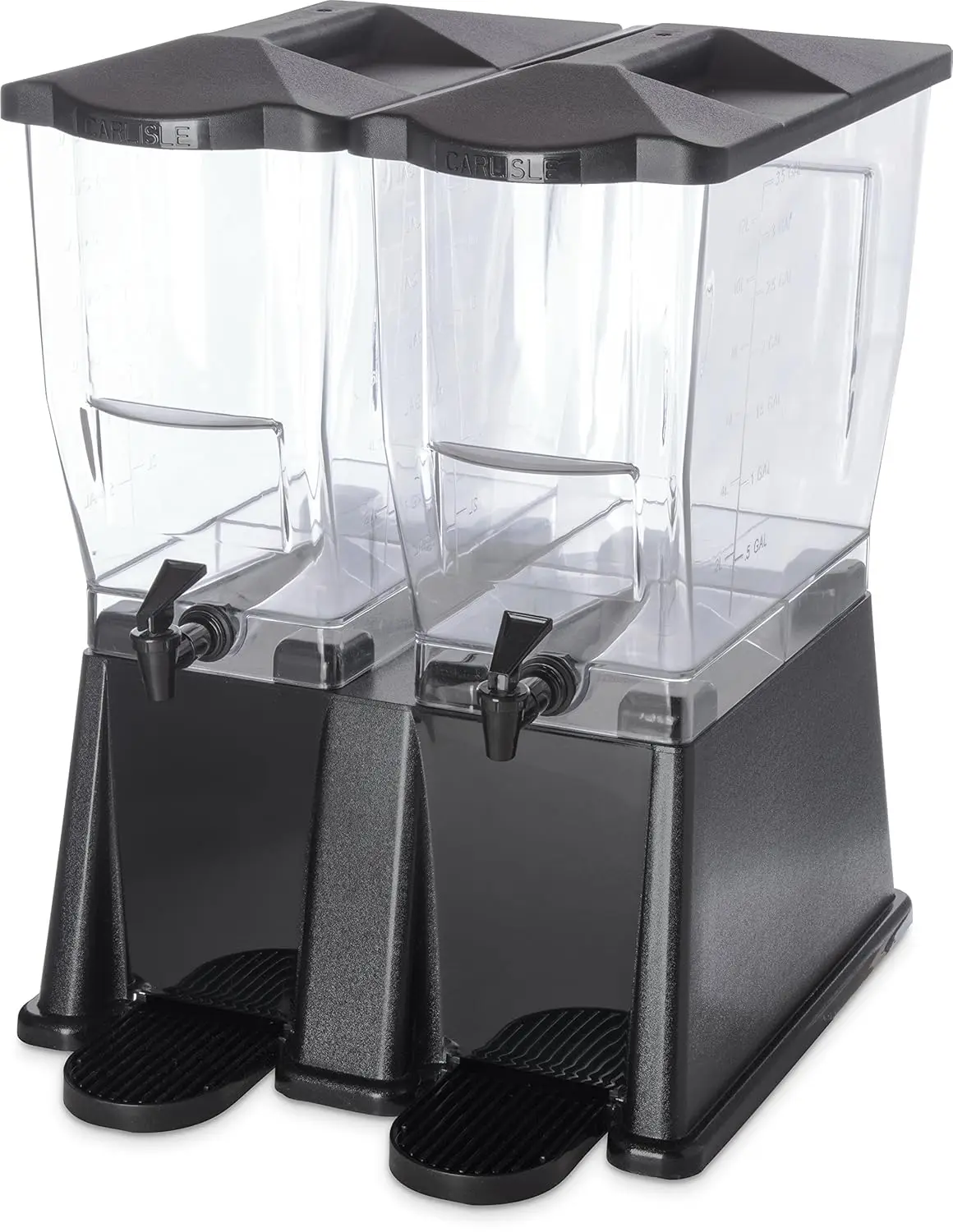 FoodService Products Trimline Double Base Rectangular Beverage Dispensers with Spigot for Catering, Buffets, Restaurant