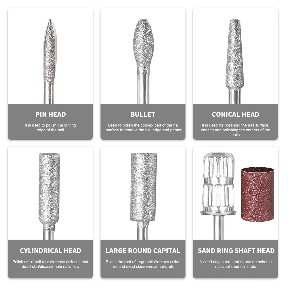 Nuovo lucidatore per unghie portatile alimentato a batteria 40000 giri/min macchina per smalto per unghie salone per unghie domestico strumenti per manicure professionali