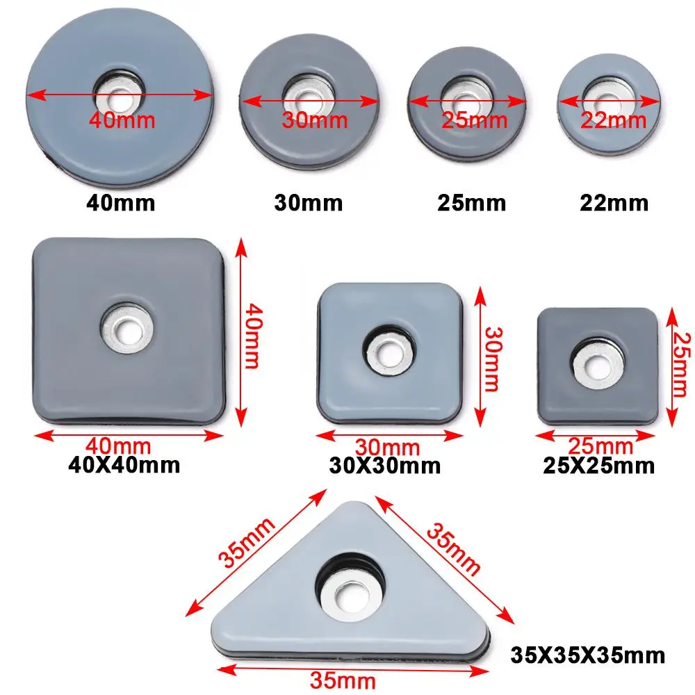 8 pezzi ispessimento casa sedia raccordi paraurti tavolo divano facile spostamento tappetino antiscivolo protezione del pavimento mobili gamba cursore pastiglie anti rumoroso