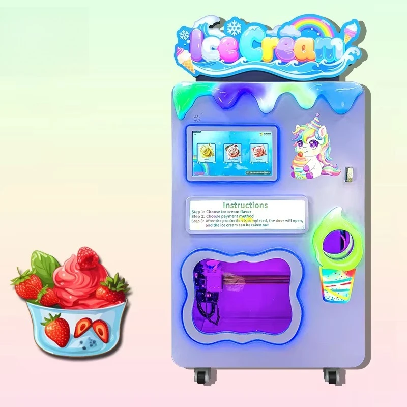 2026 New Automatic Soft Hard Ice Cream Vending Machine Customized Intelligent Robot Arm Commercial Stable Performance Equipment