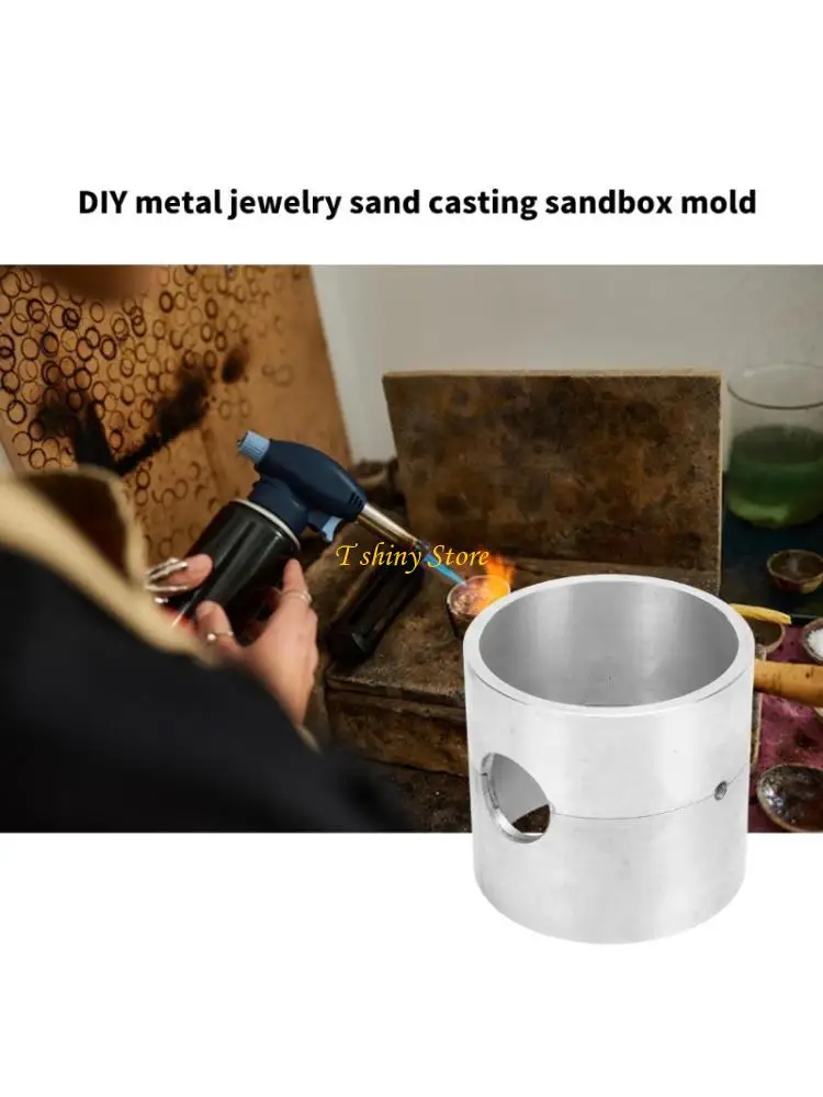 

N58F Aluminum Alloy Cylindrical Casting Sandbox Accessory for Goldsmithing Tasks