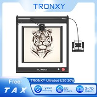 TRONXY Ultrabot U20 20W Laser Engraver, Protective Cover, Air Assist Pump, 360° Rotating Roller, 0.15mm Accuracy, 420x400x60mm