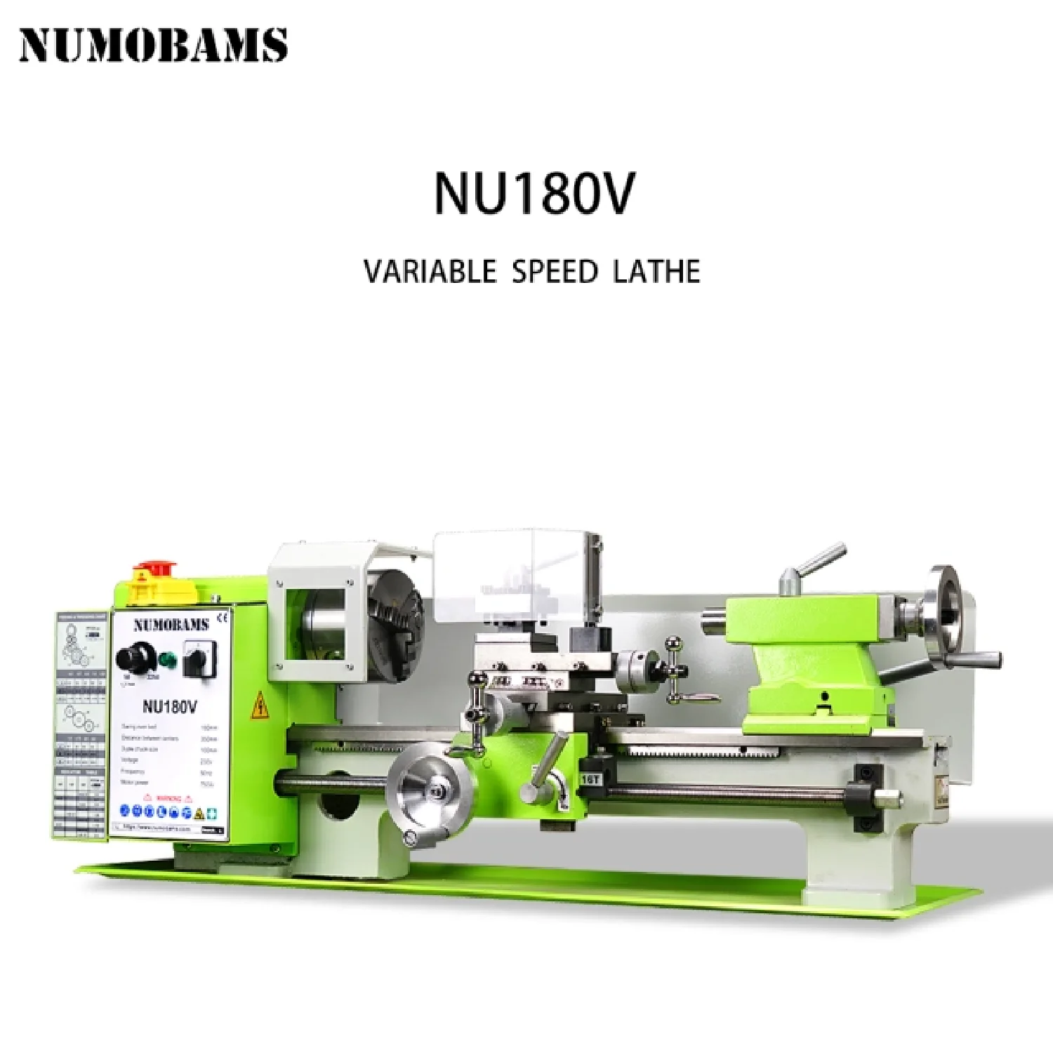 Numobams High-Performance Stable Reliable 750W Brushless Motor Metal Lathe Machine