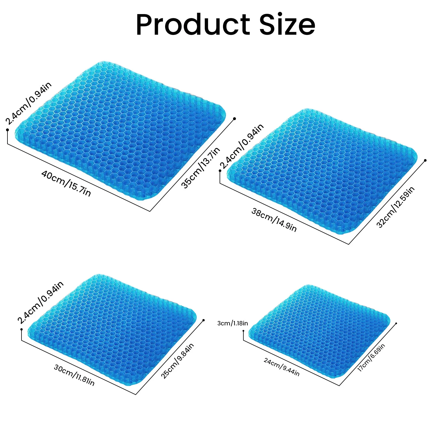 Orthopaedic Gel Seat Cushion Non-Slip Pillow Sciatica Coccyx Pain Relief Home Office Car Lower Back Support Memory Foam Seat