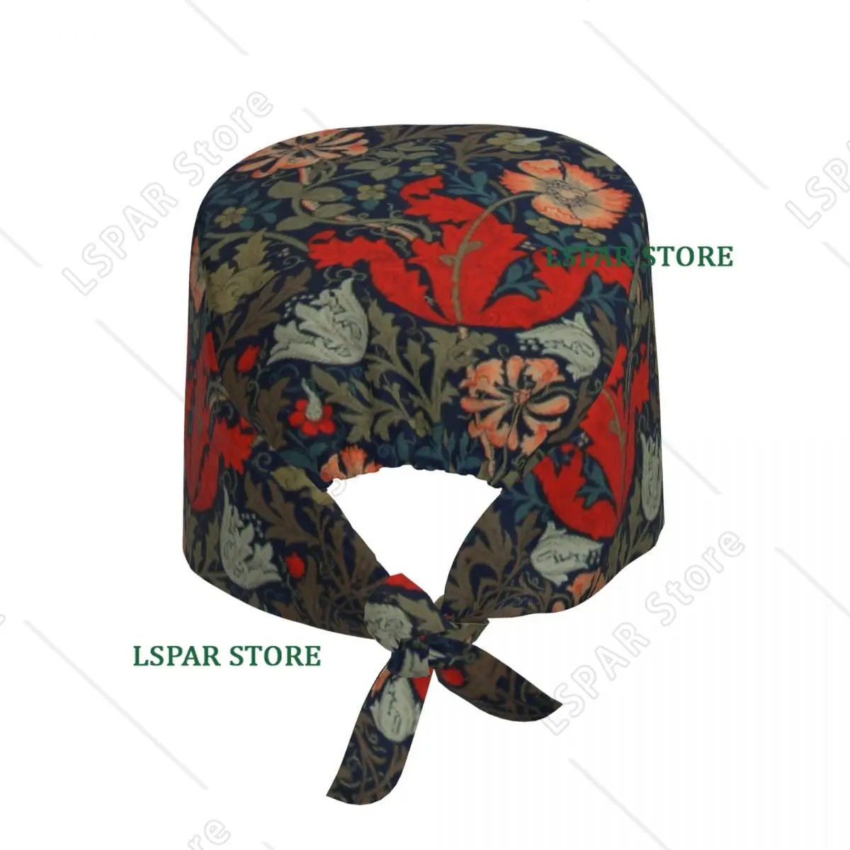 Custom William Morris Compton Floral Art Nouveau Pattern Working Hat Surgical Hat Scrub Nursing Doctor Surgeon Cap for Dentist