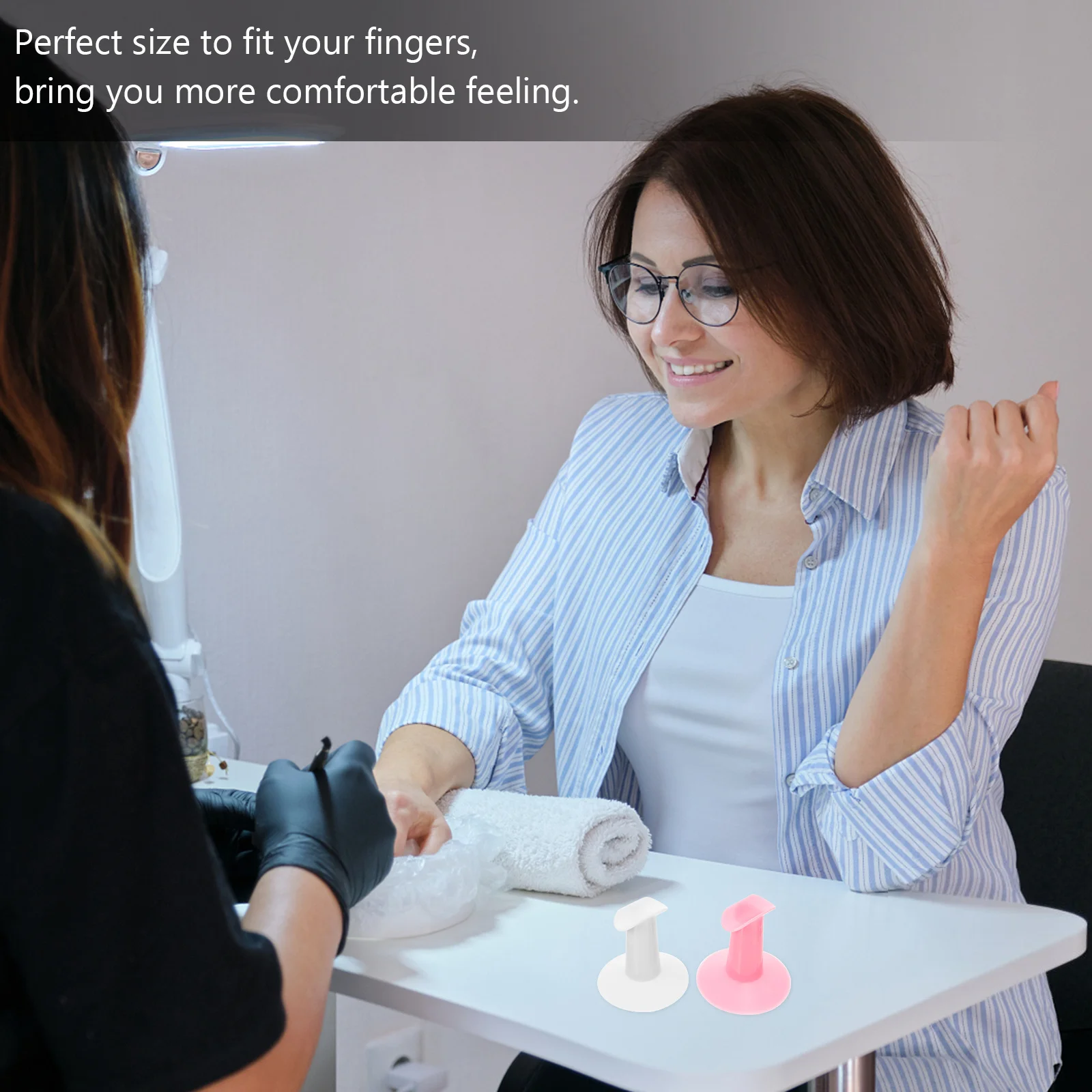 

12pcs Nail Premium Pp Storage Stands Rest For Manicure Tools Steady Support Salon Use Finger Rack Finger Storage Rack