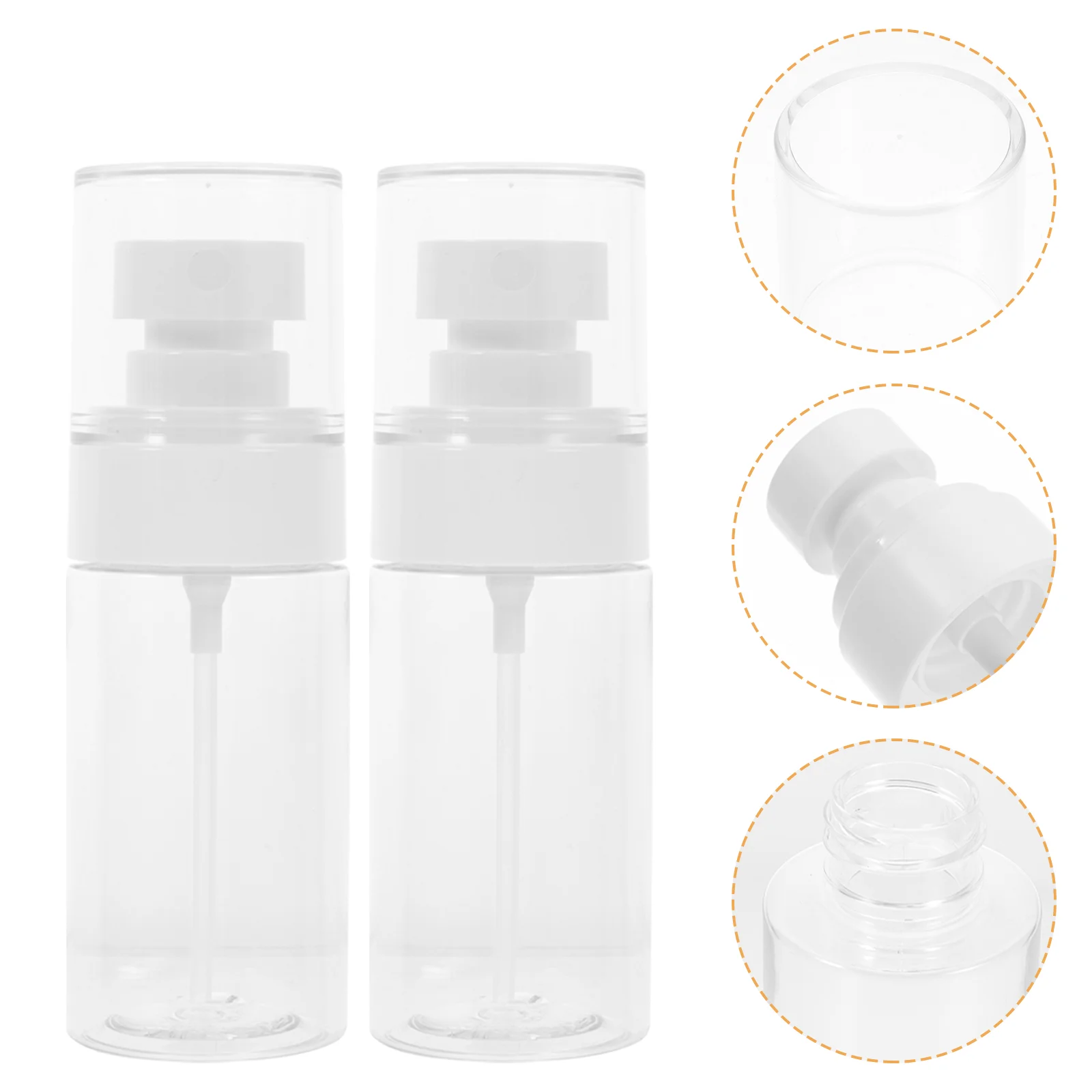 

Spray Bottle Mist Refillable Empty Travel Size Clear Containers Transparent Small Hair