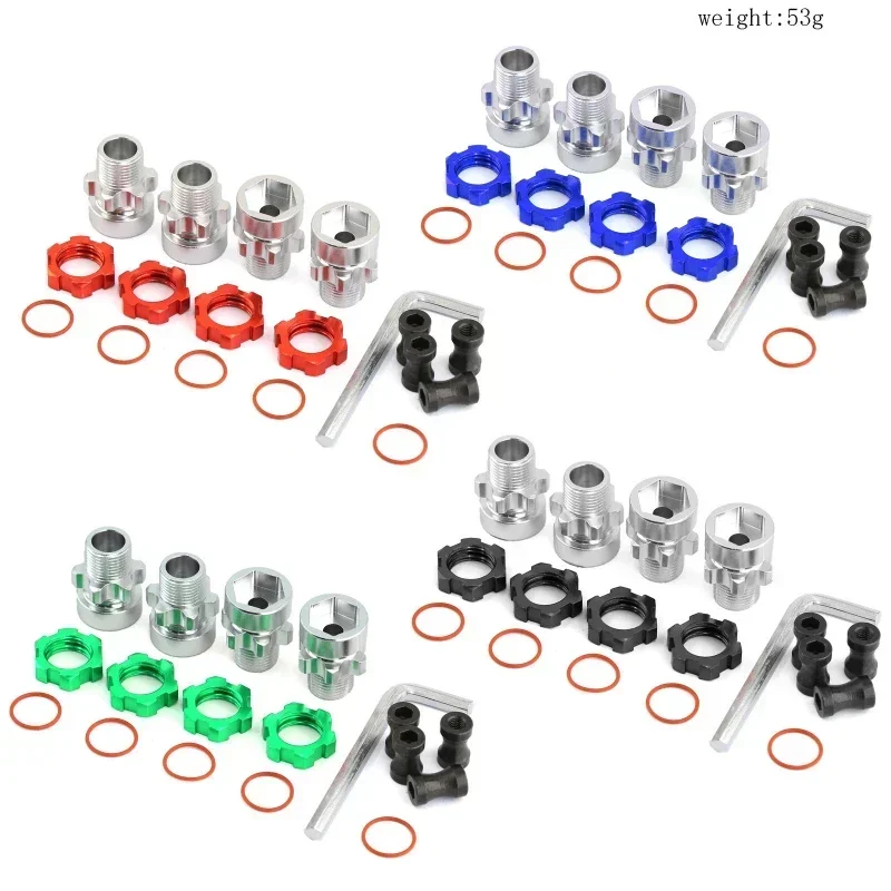 Metalen 12Mm Tot 17Mm Splined Wiel Hex Hub Adapter Voor Trxs Slash2wd Rustler Stampede Bandit 4WD RC Auto onderdelen