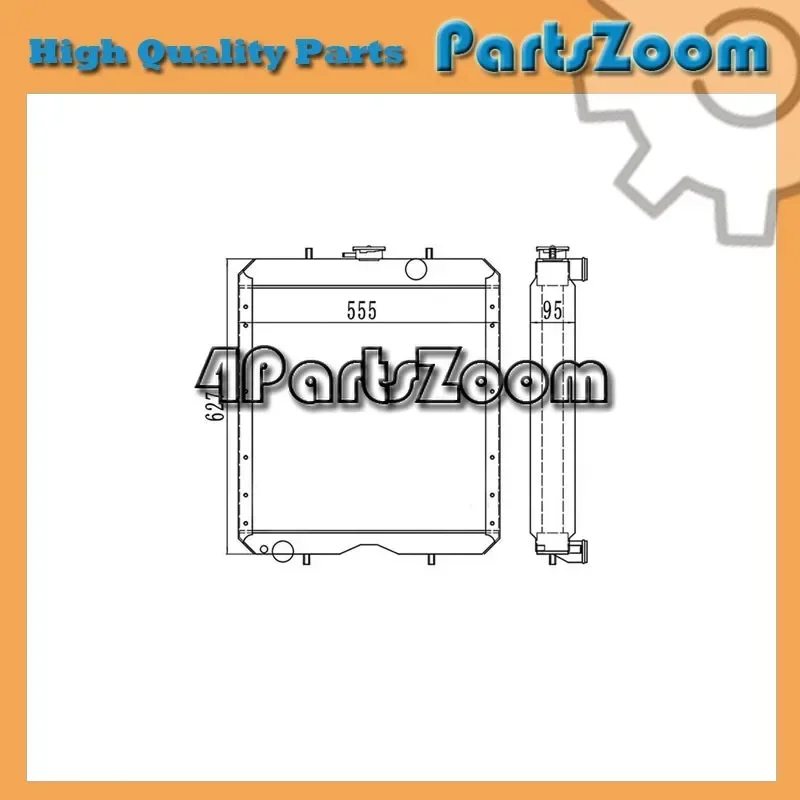 PC56 PC56-7 Radiator For Komatsu Excavator