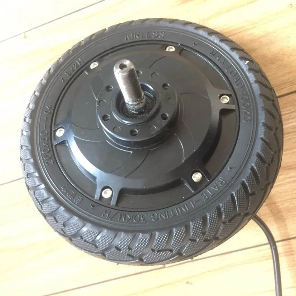 8-inch Scooter Motor Brushless Hub Motor, 24V~48V Disc Brake with Hall, 250W~350W