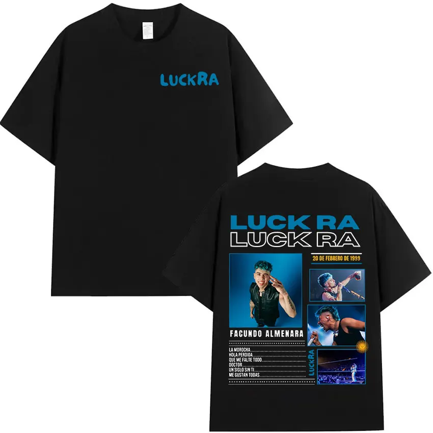 Rapper Luck Ra FACUNDO ALMENARA Album 2025 Graphic T Shirts Men's Hip Hop Fashion Cotton Short Sleeve T-shirt Unisex Streetwear