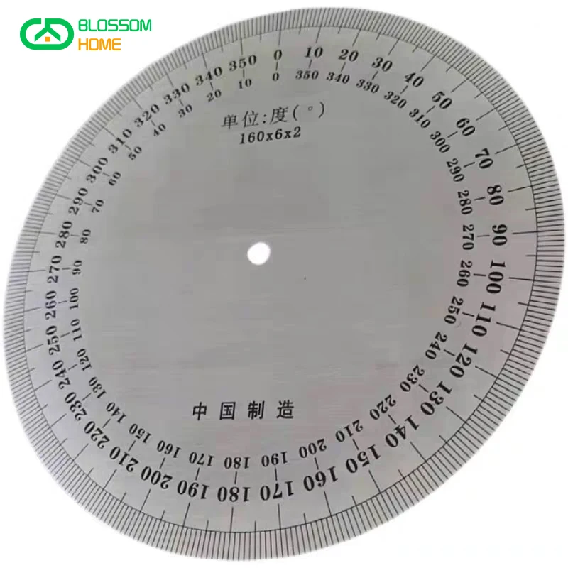 NEW Diameter:160mm Inner D:6mm Thickness:2mm Industrial Measuring Disc Stainless Steel Angle Disc Mechanical Fittings