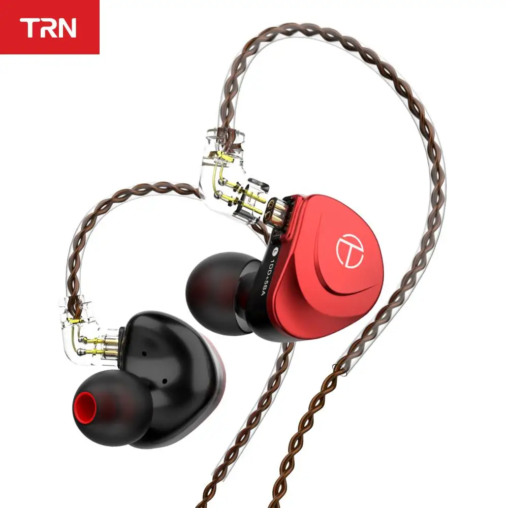 

TRN V90S OCC Pure Copper Cable 5BA+1DD Metal Headset Hybrid Hifi Music Audiophile Earbuds Monitor Noise Cancelling Earphones