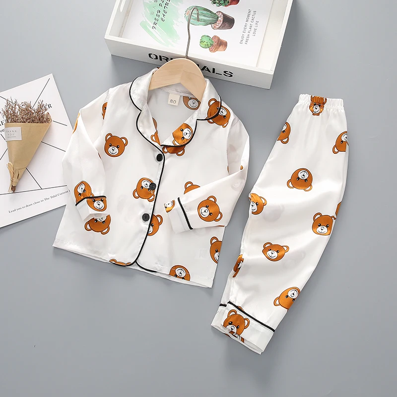 New Spring Autumn Baby Girl Clothes Children Boys Cartoon Sleepwear Shirt Pants 2Pcs/Sets Toddler Casual Costume Kids Pajamas