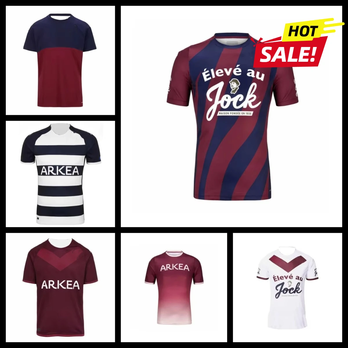 

2025 New Arriavl France Rugly Jersey 24-25Game Jersey Oversized Union Bordeaux Bègles Football Short Sleeve Dry Quickly Tops