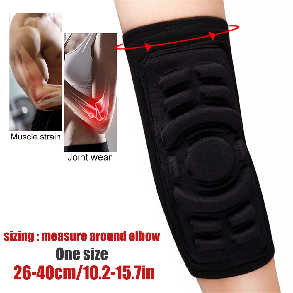 1 Pair Sports Elbow Protection Pads, Elbow Guard Sleeve Protective Soft Lightweight Gym Elbow Sleeve Skiing Skating Snowboarding