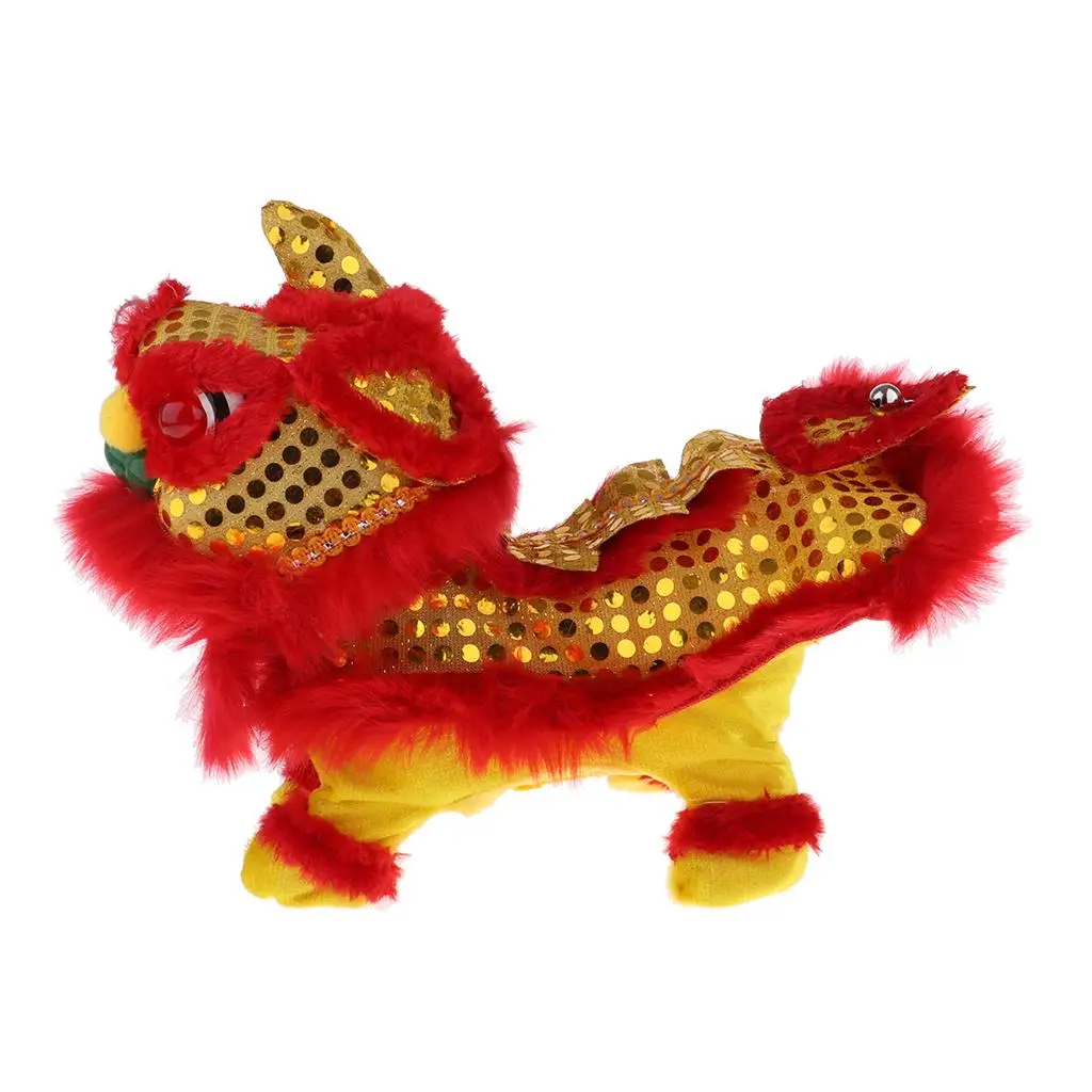 Electric Plush Walking Dancing Lion Sound Doll Model Toy Children Toy Traditional Chinese Toy Home Decor