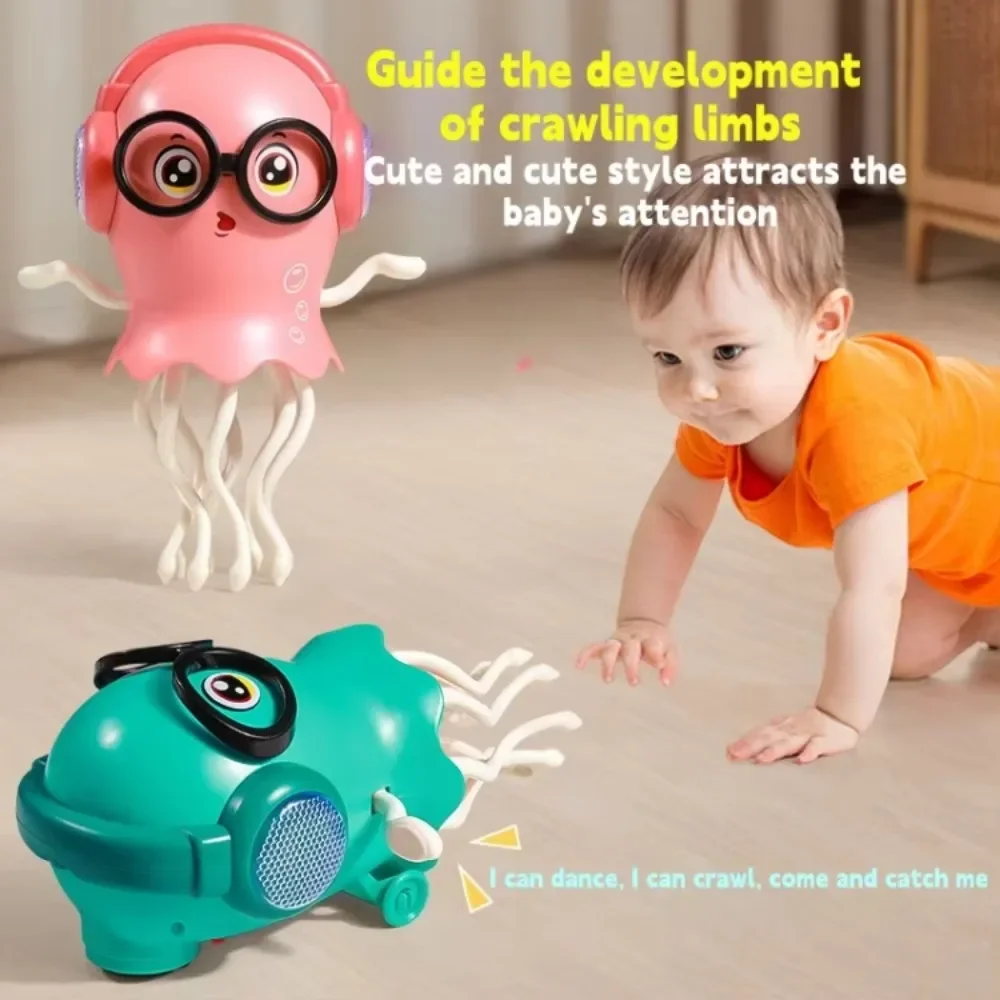 Electric Dancing Octopus Toys Magic Swing Jellyfish Robot Automatic Obstacle Avoidance LED Light Music Interactive Toys