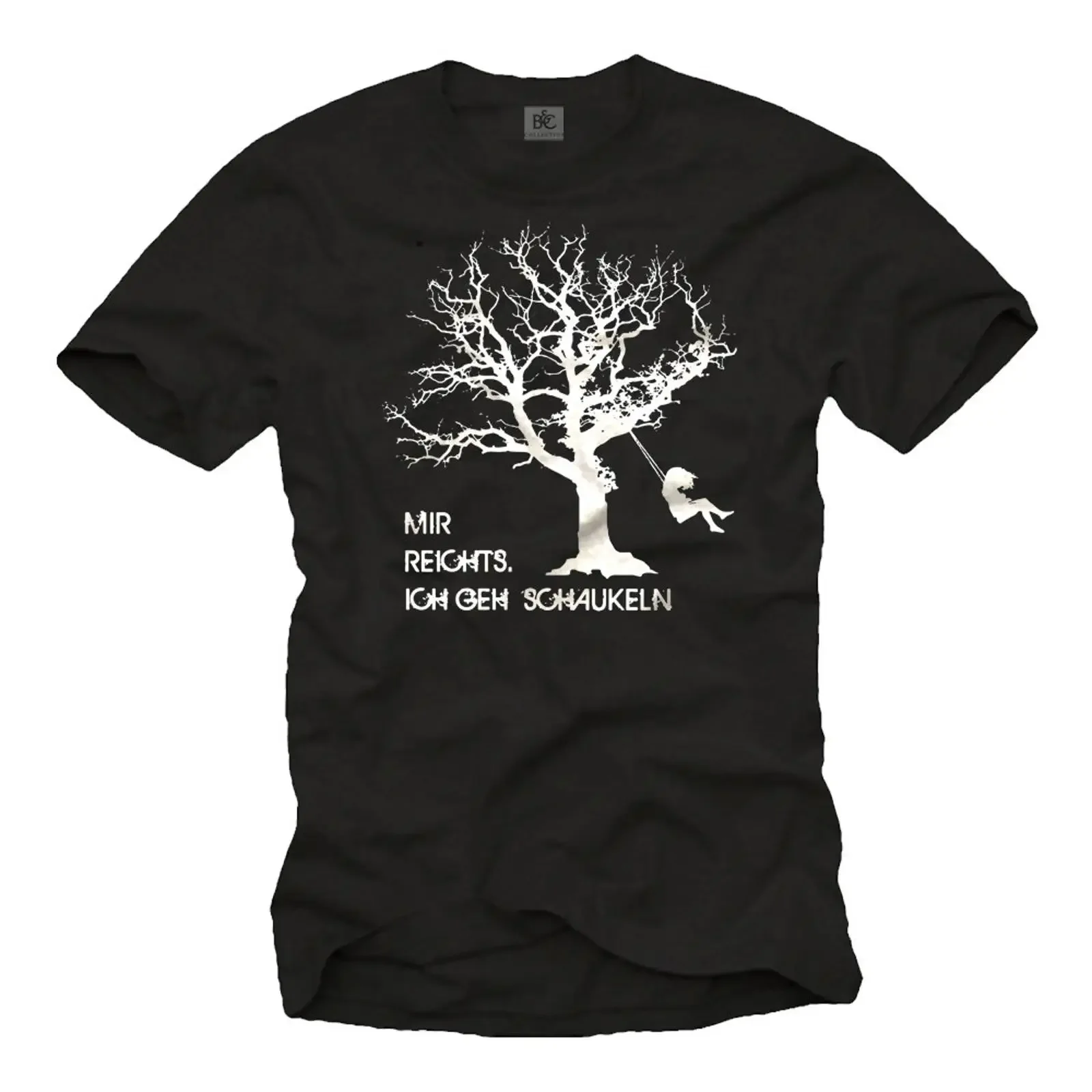 Funny Slogan T Shirt in German Saying Quotes amp quot I have enough am rocking Black S XXXXXL vintage Washed Unisex homme Soft