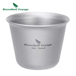 Boundless Voyage Titanium Mini Sake Cup Wine Glass Tea Mug Camping Picnic Party Flask Flagon Drinkware