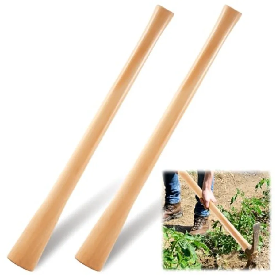 

Pcs 35 Inch Pickaxe Handles Beech Wood Handles Replacement Tool Set for Heavy Duty Pick Axe, Mattock Heads, for Gardening, Land