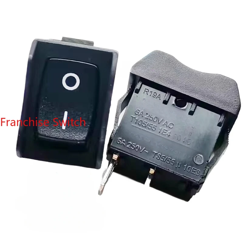 

10PCS R19A two-legged, small boat switch with anti-touch protection baffle 6A 15X21