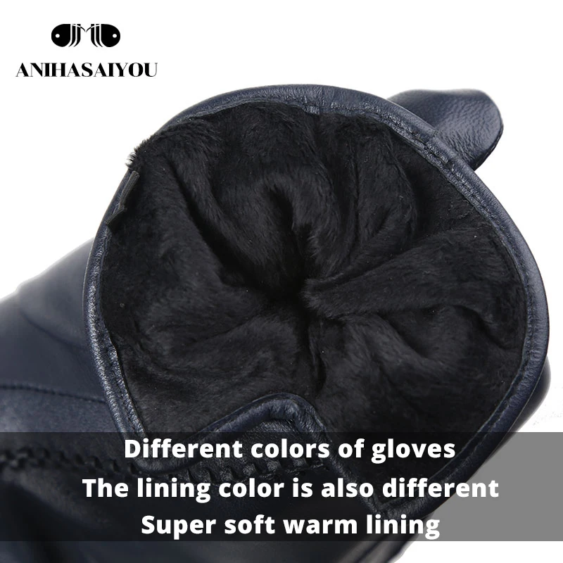 Guantes de piel de oveja para mujer, manoplas de piel de oveja, varios colores, gloves-2226C de alta calidad
