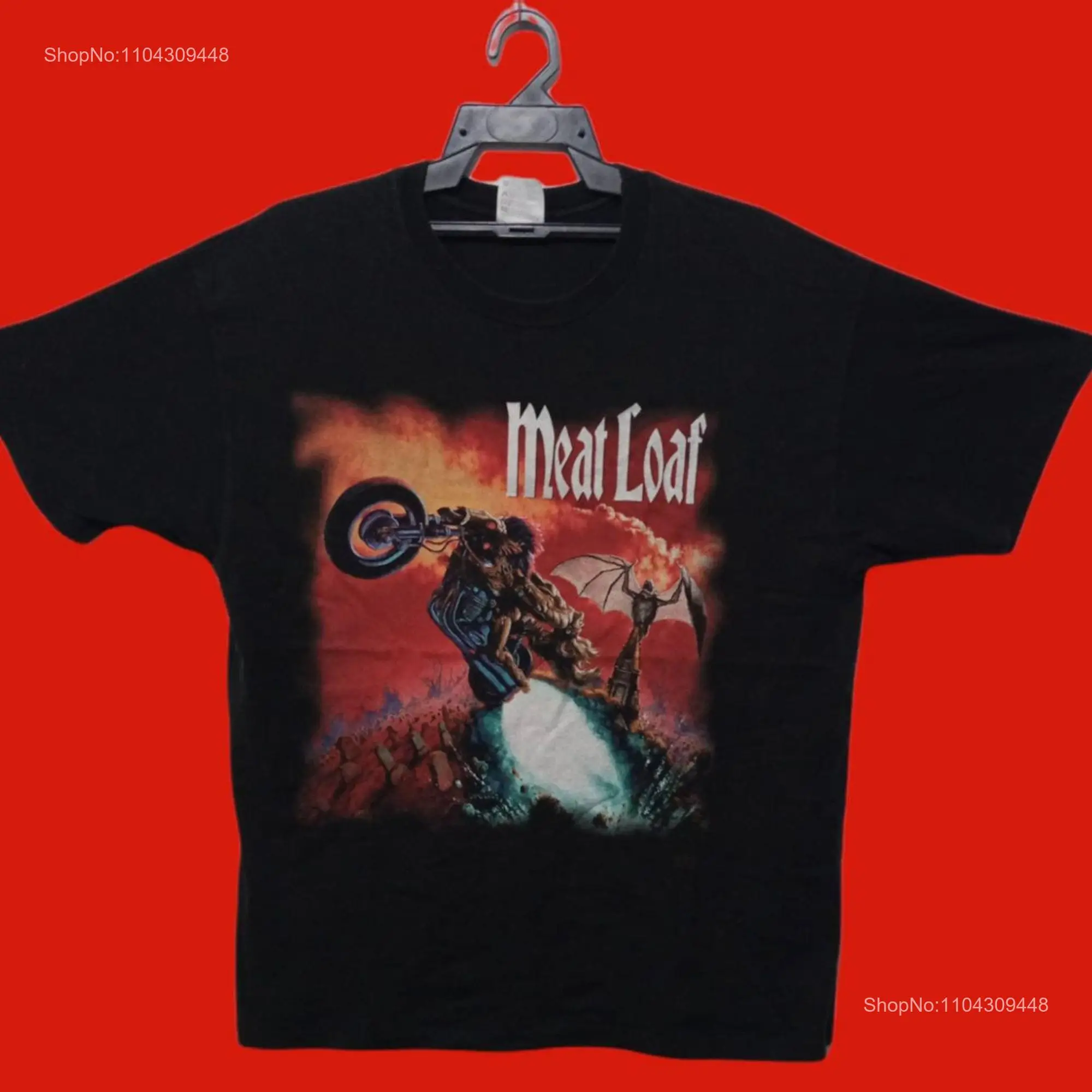 vintage Meat Loaf band bat out the hell 90s mens T Shirt long or short sleeves