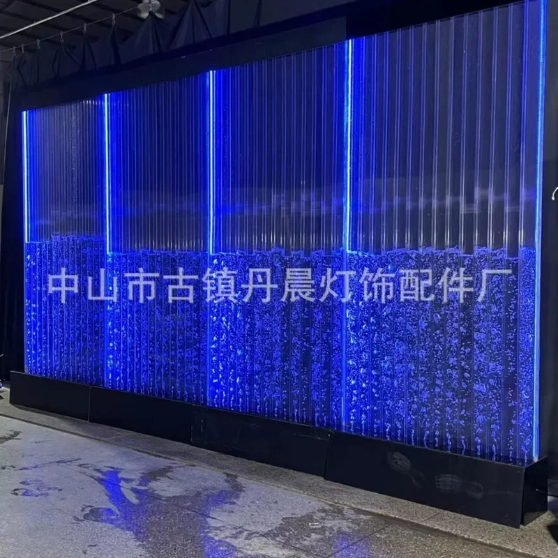 Acrylic Waterfall Wall Screen Luminous Flowing Curtain Partition for Restaurant Entrance Decor Wealth Ornament