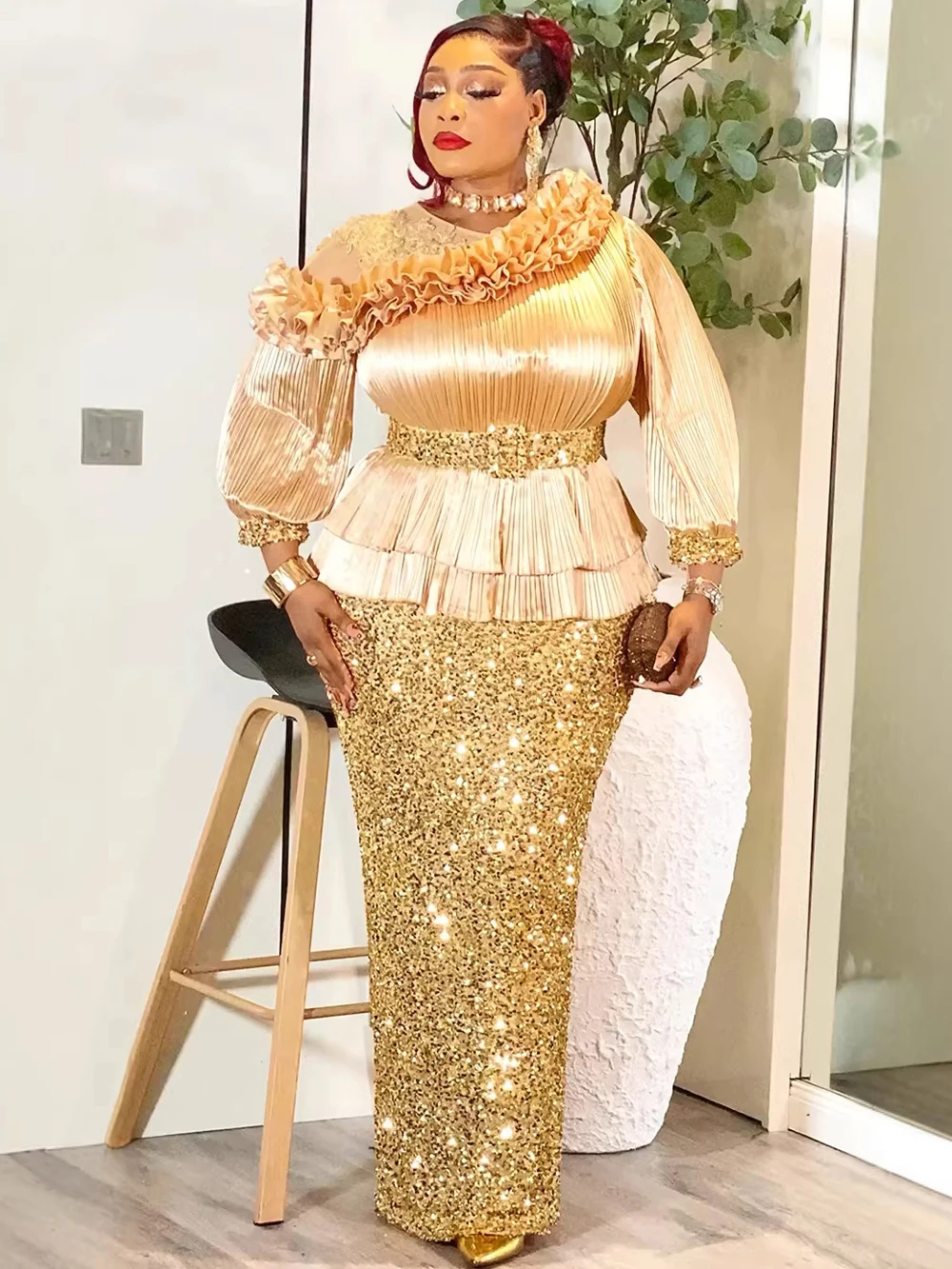 

Роскошные вечерние платья для женщин, платья-макси с пайетками в стиле дашики, свадебные, праздничные, вечерние платья, элегантные длинные платья в африканском стиле, одежда из Дубая.