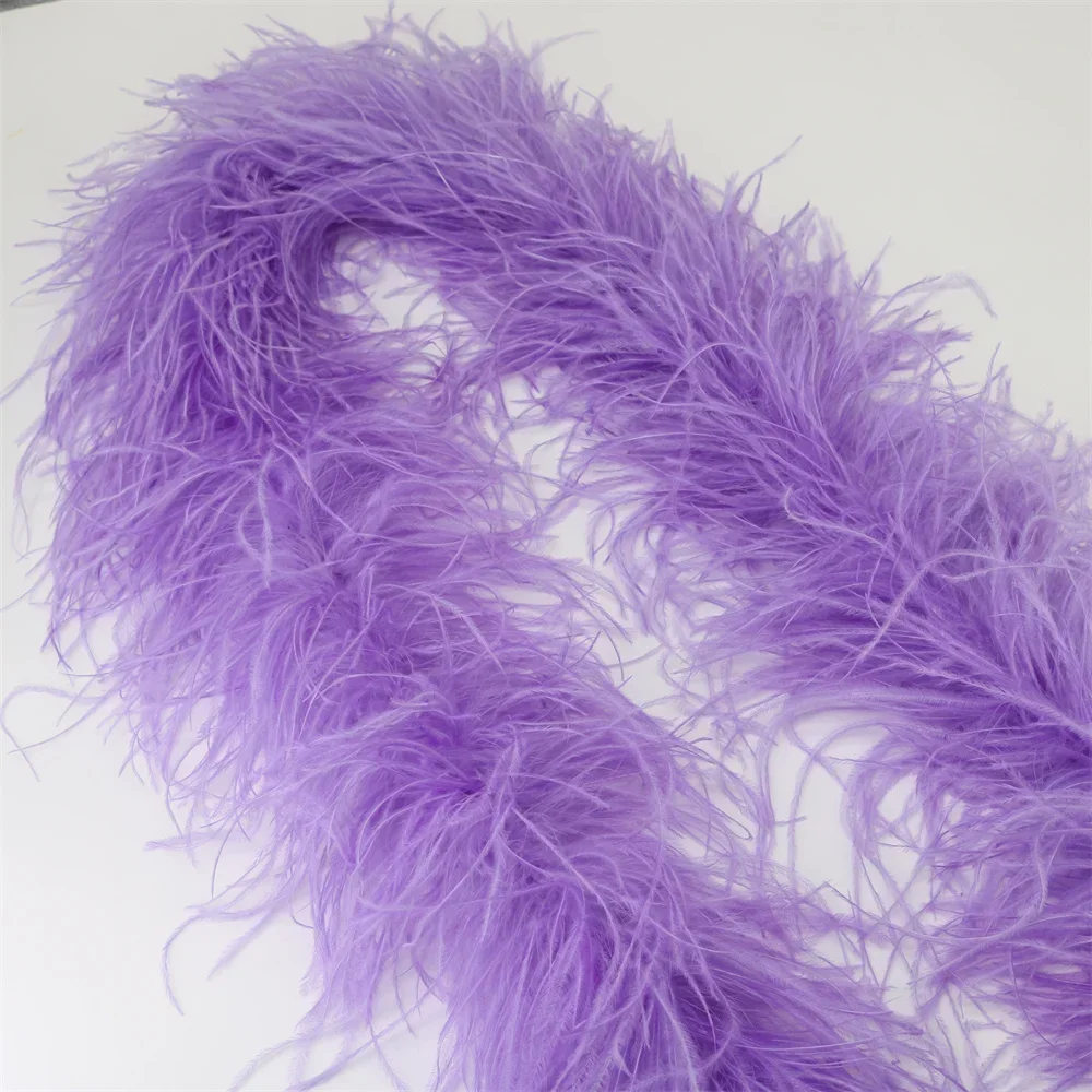 2 Meters 6Layer Ostrich Feathers Boa Clothing Accessories Party Dress Plumas DIY Carnival Wedding Decoration Home Decor For Arts