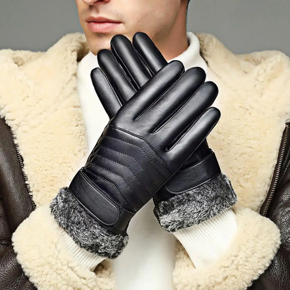 

Men Women Winter Cycling Mittens Warm Motorcycle Gloves Winter Motorcycle Gloves Non-slip Waterproof Touch Screen with for Men