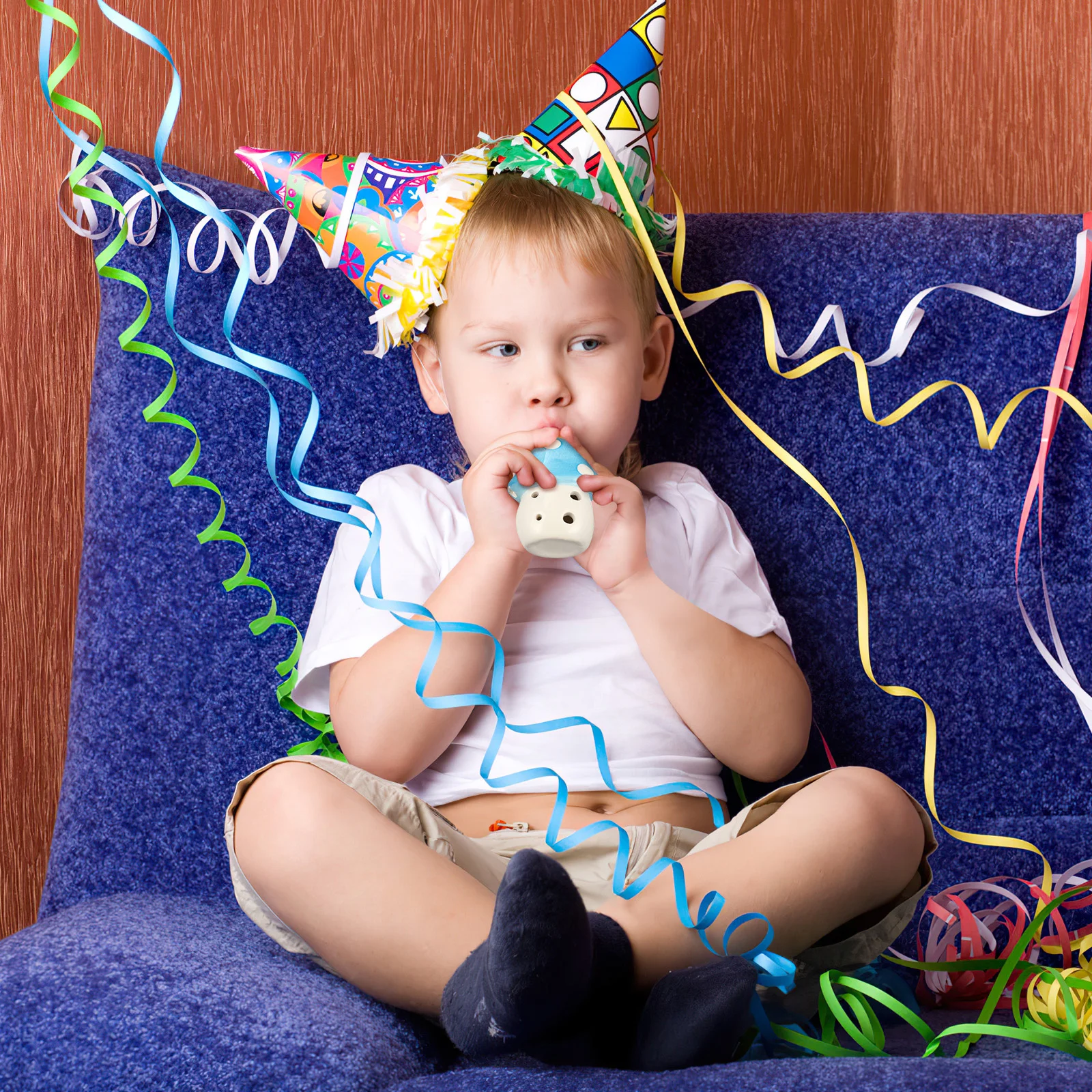 

Mushroom Six Hole Ocarina Clear Sound Beginner Instrument for Kids Musical Instrument with Hanging String