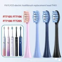 6Pcs Replacement Brush Heads For FLYCO FT7105/FT7106/FT7108/FT7205 Electric Toothbrush Head Vacuum Packing Bristle Nozzle