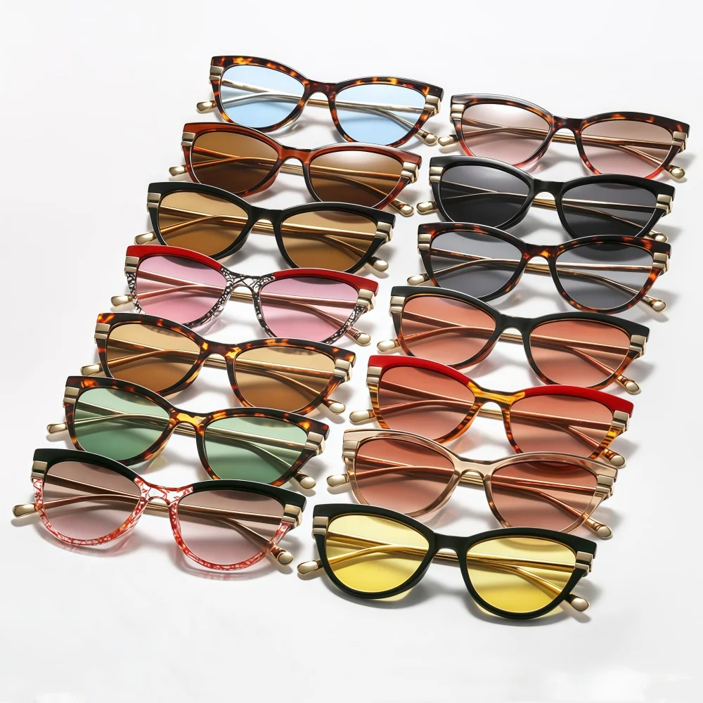 Fashion Cat Eye Sunglasses Women Men Leopard Green Sun Glasses High Travel Trendy Shades UV400 Eyewear