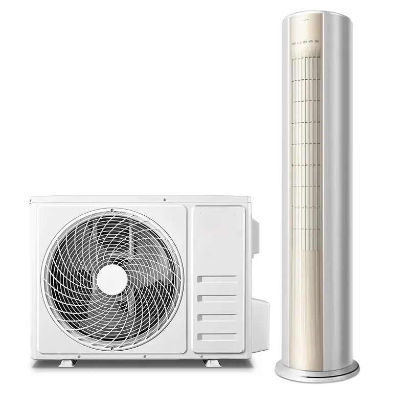 Cylindrical Cabinet Floor Standing Tower air Conditioner 24000btu  Inverter Heat Pump Low Noise 220V R32