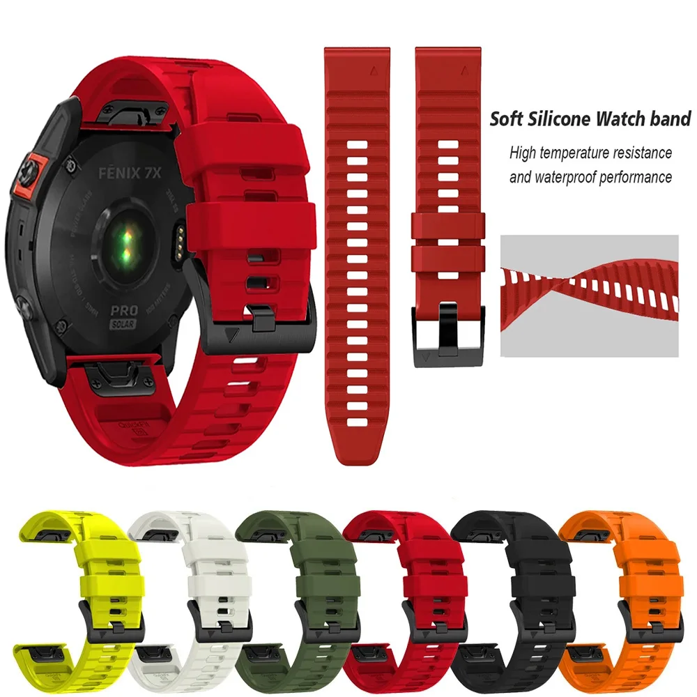 Für Garmin Uhren armband für Epix Pro Gen 2 47mm 51mm Fenix 7x Pro 6x Pro Silikon armband Schnell verschluss 26mm 22mm Armband Armband