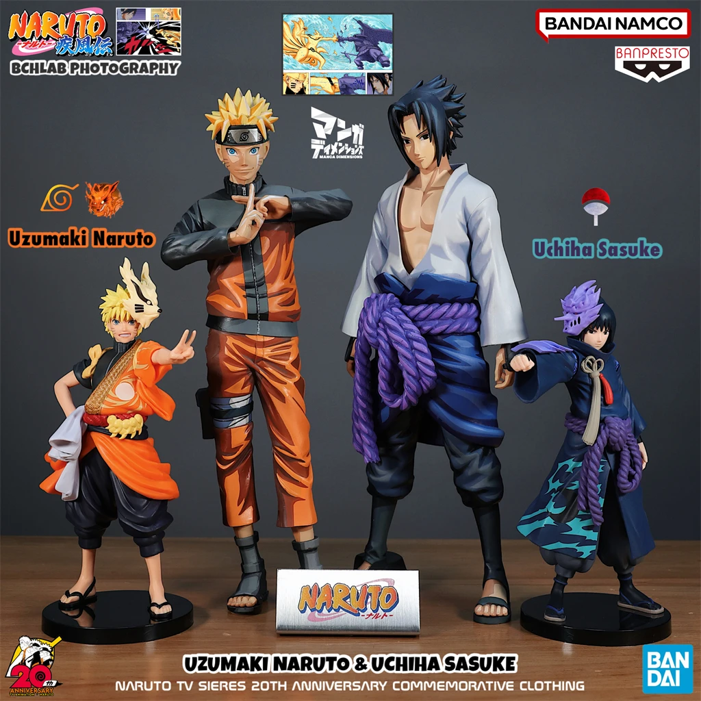 In Stock Bandai Naruto Kyuo Sasuke Susa 20th Anniversary Costume Figure Model Animation Peripheral Gift