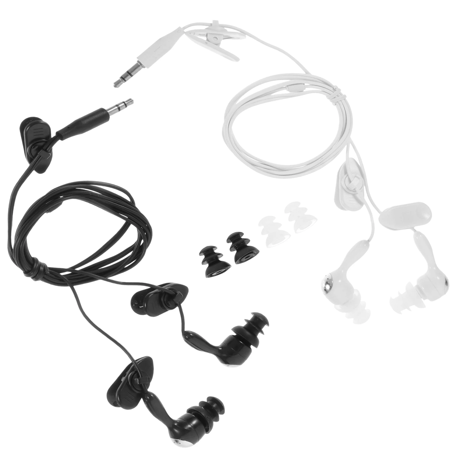 Auriculares impermeables para natación, surf, buceo, snorkel, baño, deportes acuáticos, reproductor Mp3 subacuático, uso de oreja para adultos, 2 uds.
