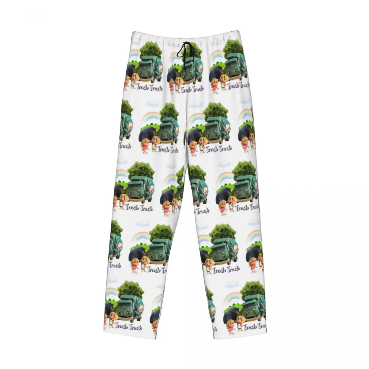 Custom Trash Truck Animation, Trash Truck Netflix Pajama Pants Men Sleepwear Sleep Lounge Bottoms with Pockets