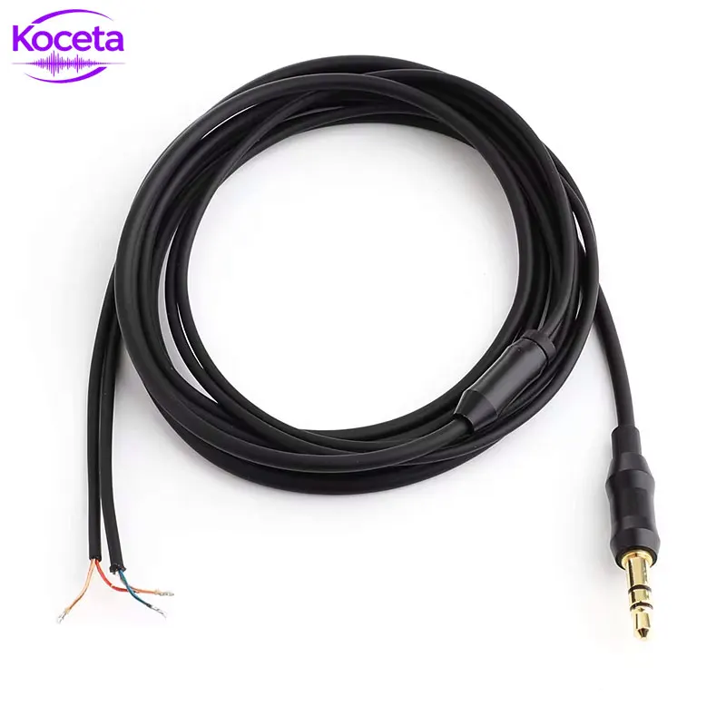 Koceta TPE OFC Cord Earphone Cable Replacement Headset Headphone HiFi Audio Maintenance Cable Wire 1.5M Headset For AKG HD201