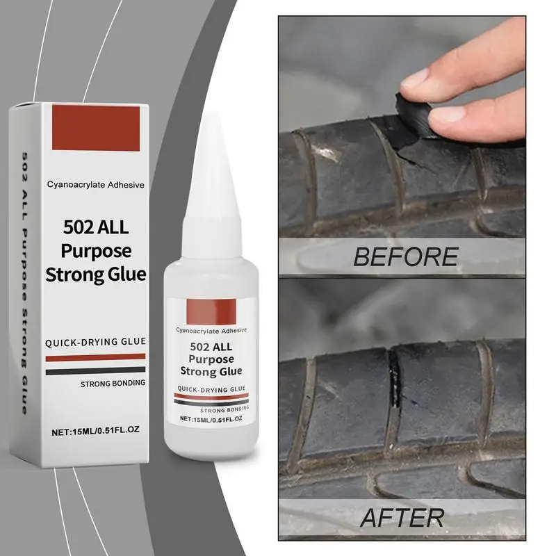 Car Tire Sealant Strong Repair Glue For Car Tire 15ml Quick-drying Auto Tire Repair Adhesive Instant Super Glue For Vehicle Tire