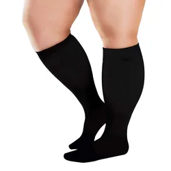 Chaussettes de Compression 4XL pour hommes et femmes, de couleur noire, avec varices, diabète, Sports de plein air, vente en gros