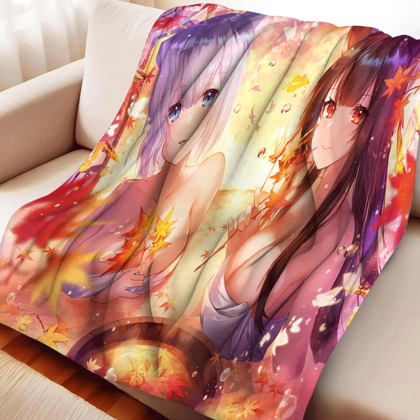 

Azur Lane Kaga Flannel Blanket Soft Comfortable Warm Style Home Sofa Bed Office Decor