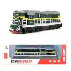 Diecast Toy Vehicle Model China DongFeng 5271 Locomotive Train Pull Back Sound & Light Car Educational Collection Gift Kid