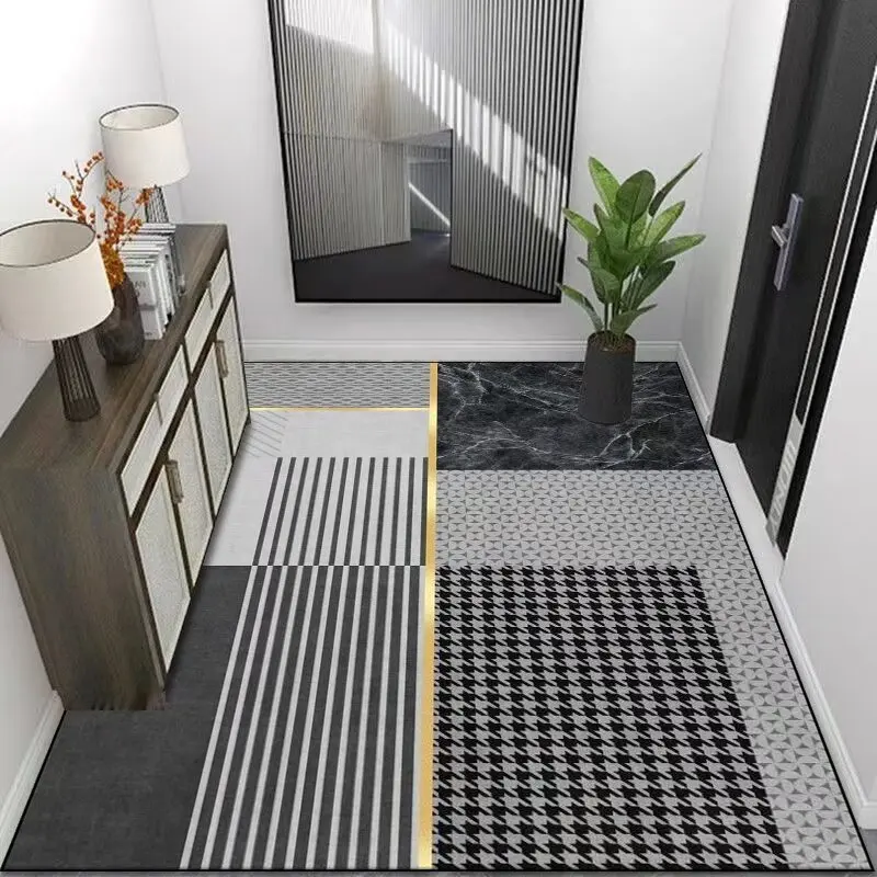 Luxury Indoor Entrance Decoration Rug Easy To Wash and Resistant To Dirt Shoe Rack Floor Mat Customizable Size Carpet Floor Mats