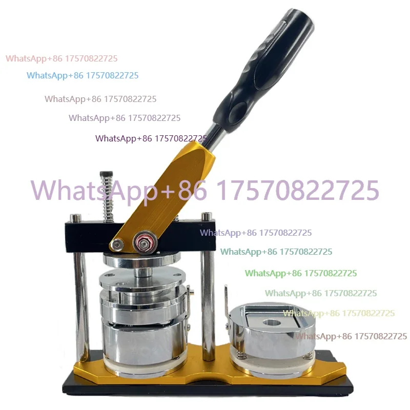 Super Value Factory StoreBest Price 50*50 Mm Square Shape Rotary Metal Badge Making Machine With Button Material 100 SetsSuper V