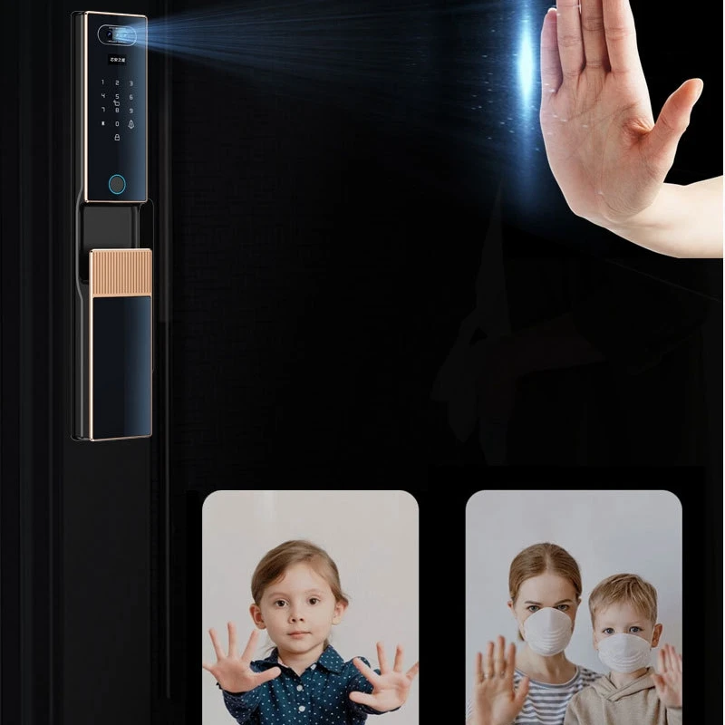 3D Face Recognition Fingerprint Door Lock Home Automation Digital Password Keypad IC Card Anti-theft Electronic Lock